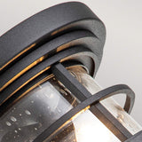 Nautical Black Textured Flush Mount Light