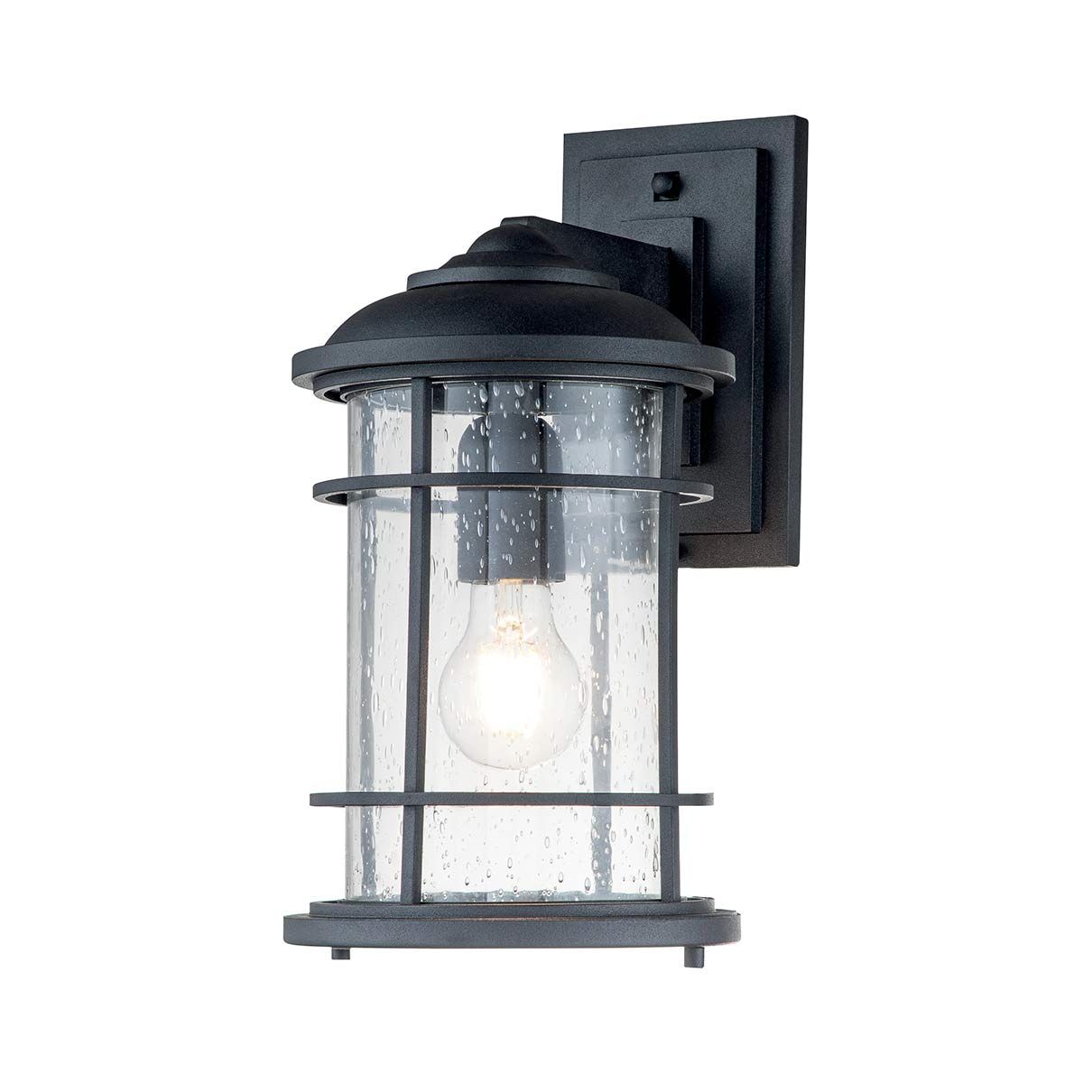 Coastal Beacon Textured Black Outdoor Wall Lantern