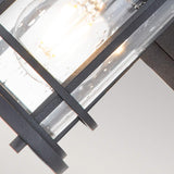 Nautical Beacon Textured Black Outdoor Wall Lantern