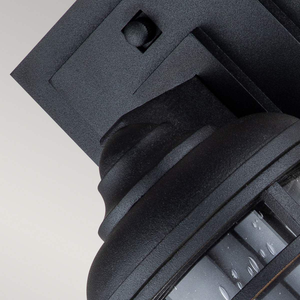 Nautical Beacon Textured Black Outdoor Wall Lantern