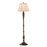 Lincolndale Astral Bronze Floor Lamp with Pleated Ivory Shade