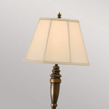 Lincolndale Astral Bronze Floor Lamp with Pleated Ivory Shade