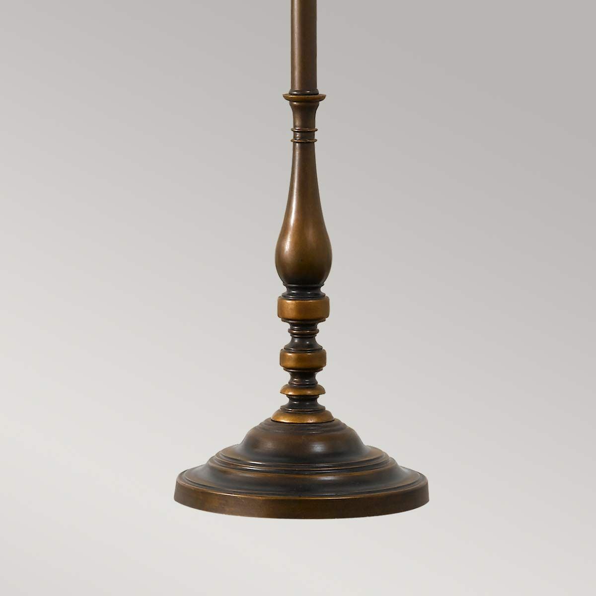 Lincolndale Astral Bronze Floor Lamp with Pleated Ivory Shade