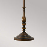 Lincolndale Astral Bronze Floor Lamp with Pleated Ivory Shade
