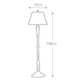 Lincolndale Astral Bronze Floor Lamp with Pleated Ivory Shade