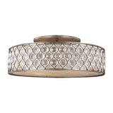 Lucia 6-Light Contemporary Crystal Flush Ceiling Fixture
