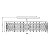 Lucia 6-Light Contemporary Crystal Flush Ceiling Fixture