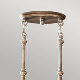 Bauhinia Crystal Pendant Light with Burnished Silver Finish