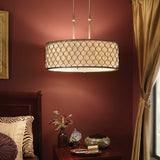 Bauhinia Crystal Pendant Light with Burnished Silver Finish