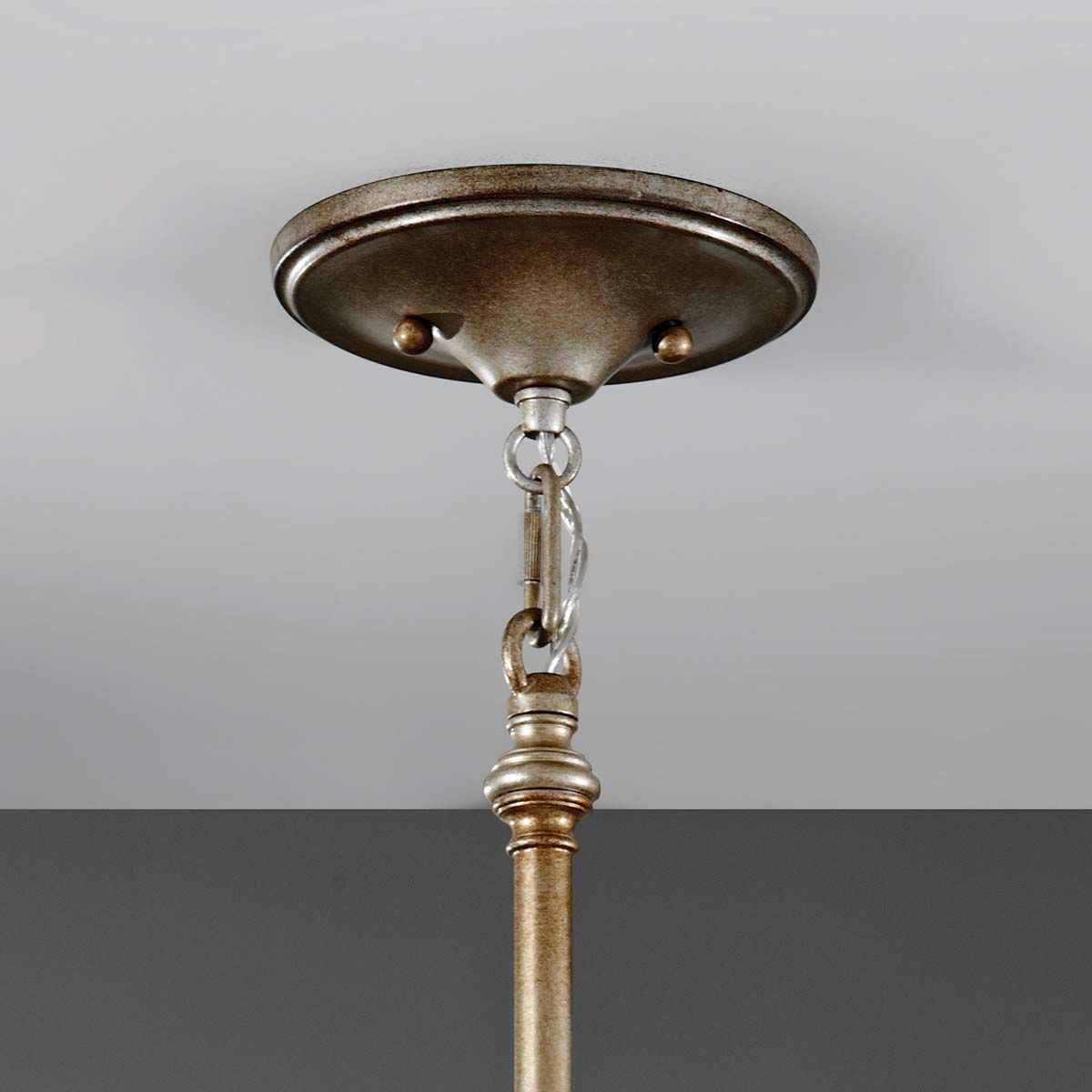 Elegantly Crafted Crystal Shade Pendant Lamp in Burnished Silver Finish