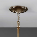 Elegantly Crafted Crystal Shade Pendant Lamp in Burnished Silver Finish