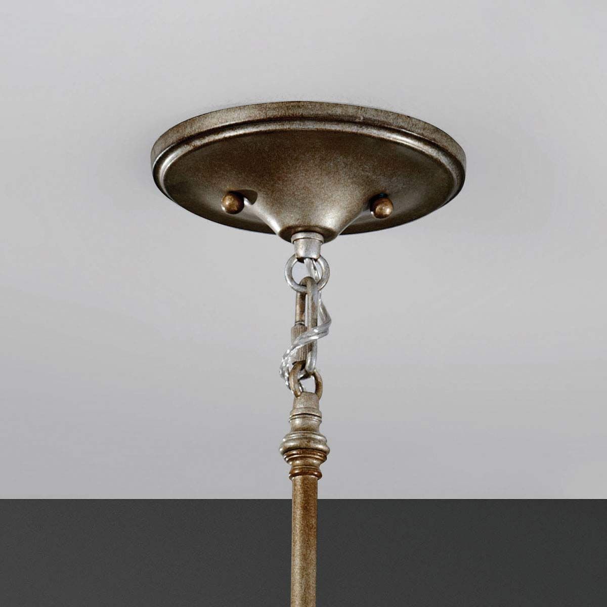 Elegant Burnished Silver Crystal Cylinder Pendant Lamp with Bauhinia Accents