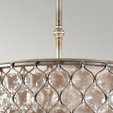 Elegant Two-Tier Silver Crystal Chandelier with Light Diffusers