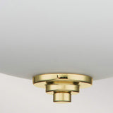 Malibu Twin Light Polished Brass Flush Ceiling Fixture