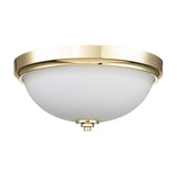 Malibu Twin Light Polished Brass Flush Ceiling Fixture