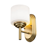 Malibu Opal Glass Brushed Brass Wall Light
