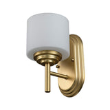 Malibu Opal Glass Brushed Brass Wall Light