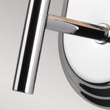 Sleek Chrome Bathroom Wall Sconce with Opal Glass Shade