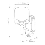 Sleek Chrome Bathroom Wall Sconce with Opal Glass Shade
