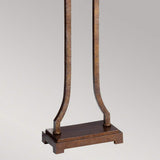 Elegant Bronze Filigree Floor Lamp with Sand Shade