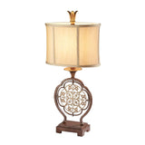 Exquisite Marcella Bronze Table Lamp with Sand Shade