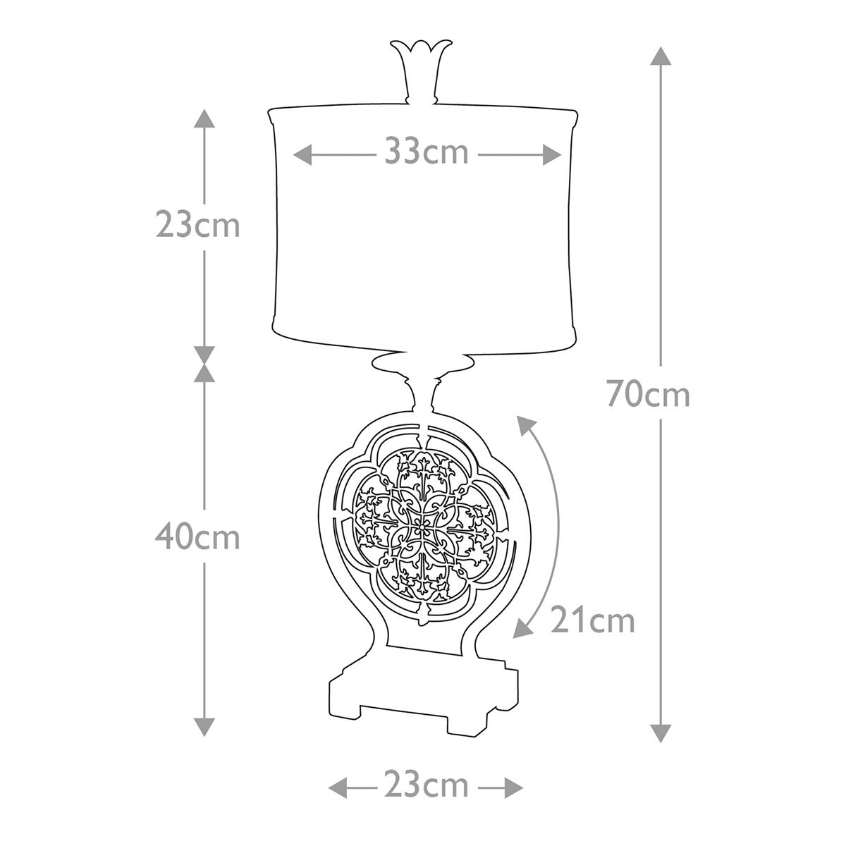 Exquisite Marcella Bronze Table Lamp with Sand Shade