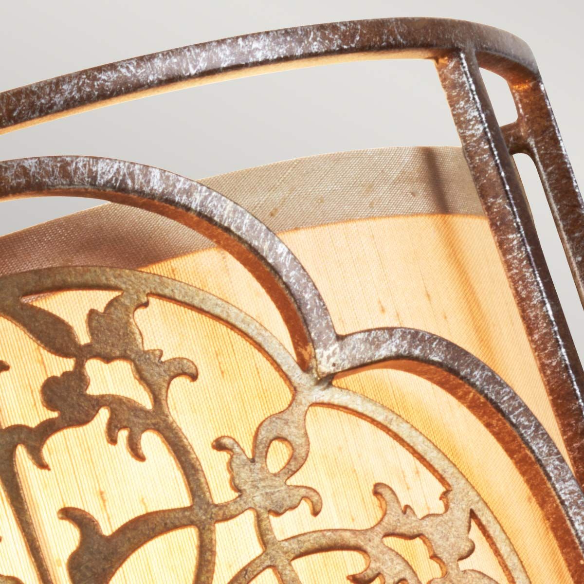 Bronzed Filigree Artisanal Wall Sconce Light