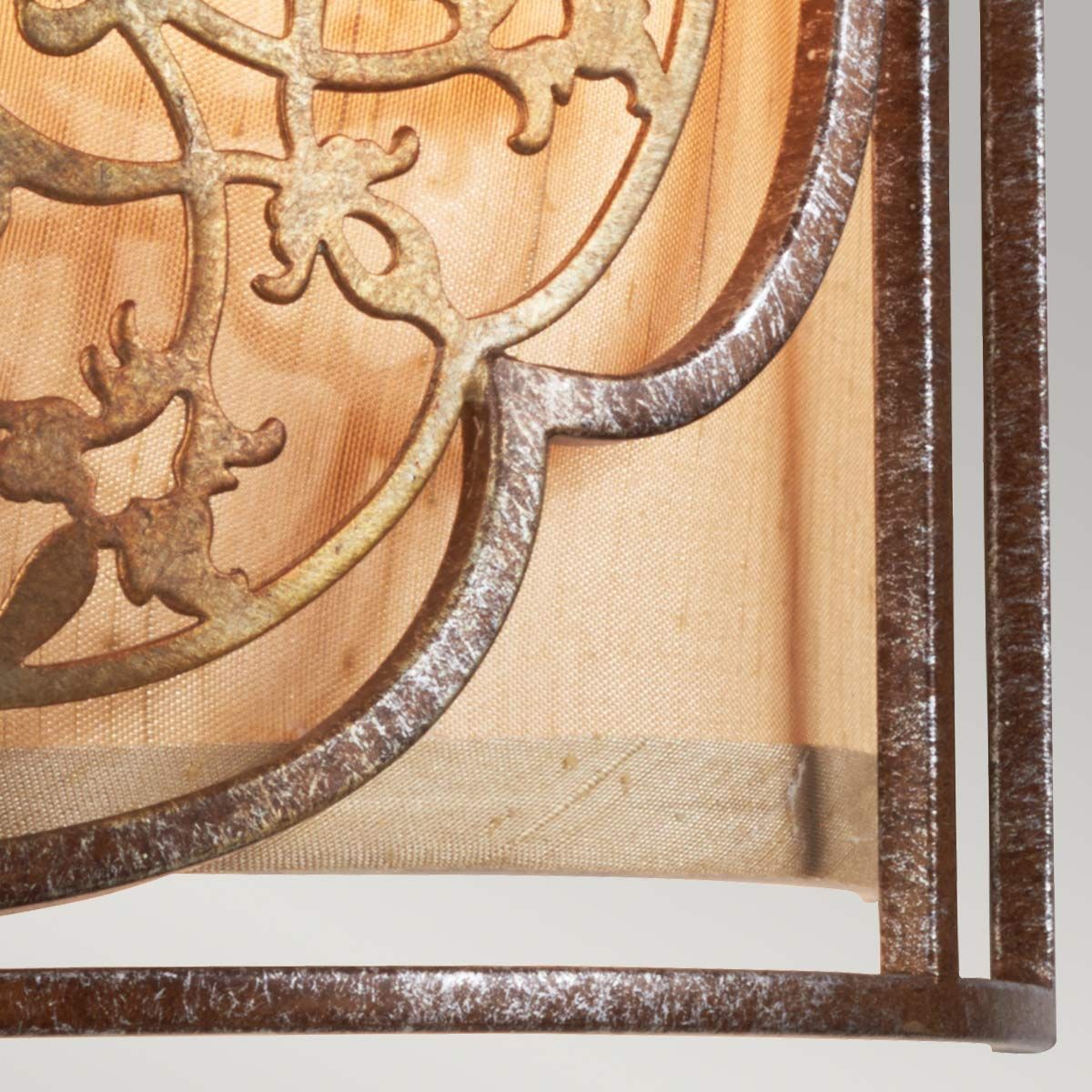 Bronzed Filigree Artisanal Wall Sconce Light