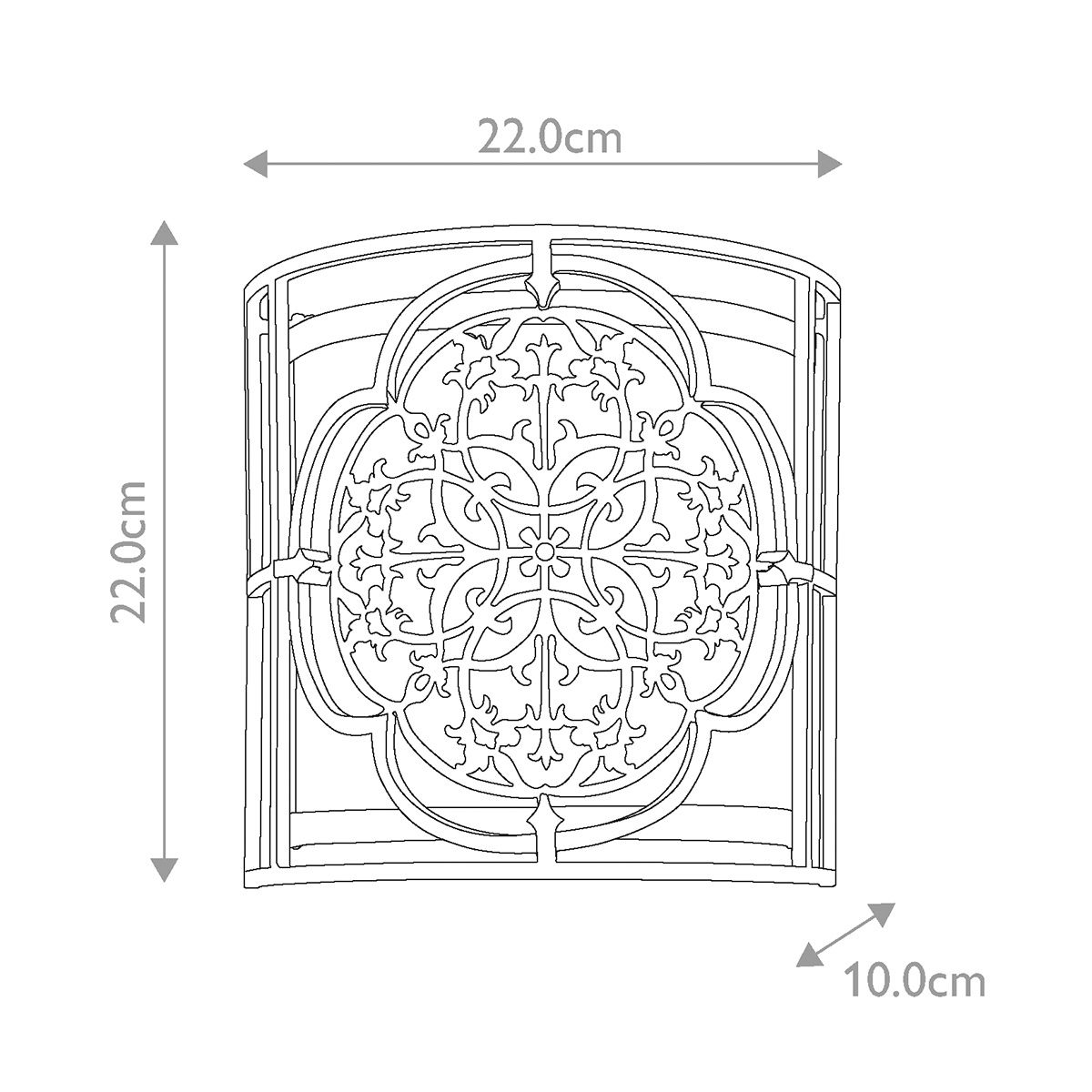 Bronzed Filigree Artisanal Wall Sconce Light