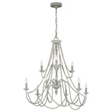 French Country Elegance: Maryville 9-Light Weathered Chandelier