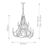 French Country Elegance: Maryville 9-Light Weathered Chandelier