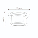 Merrill 2 Light Flush Black