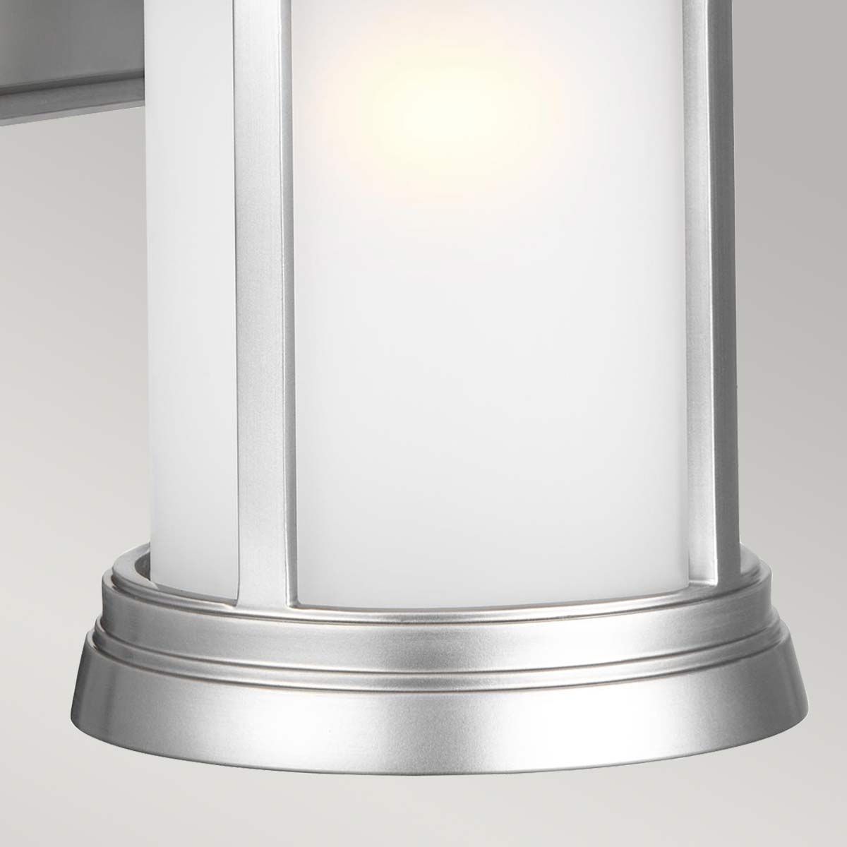 Newport Exterior Wall Lantern - Painted Brushed Steel Finish