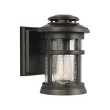 Newport Single Light Outdoor Wall Sconce - Antique Bronze Finish