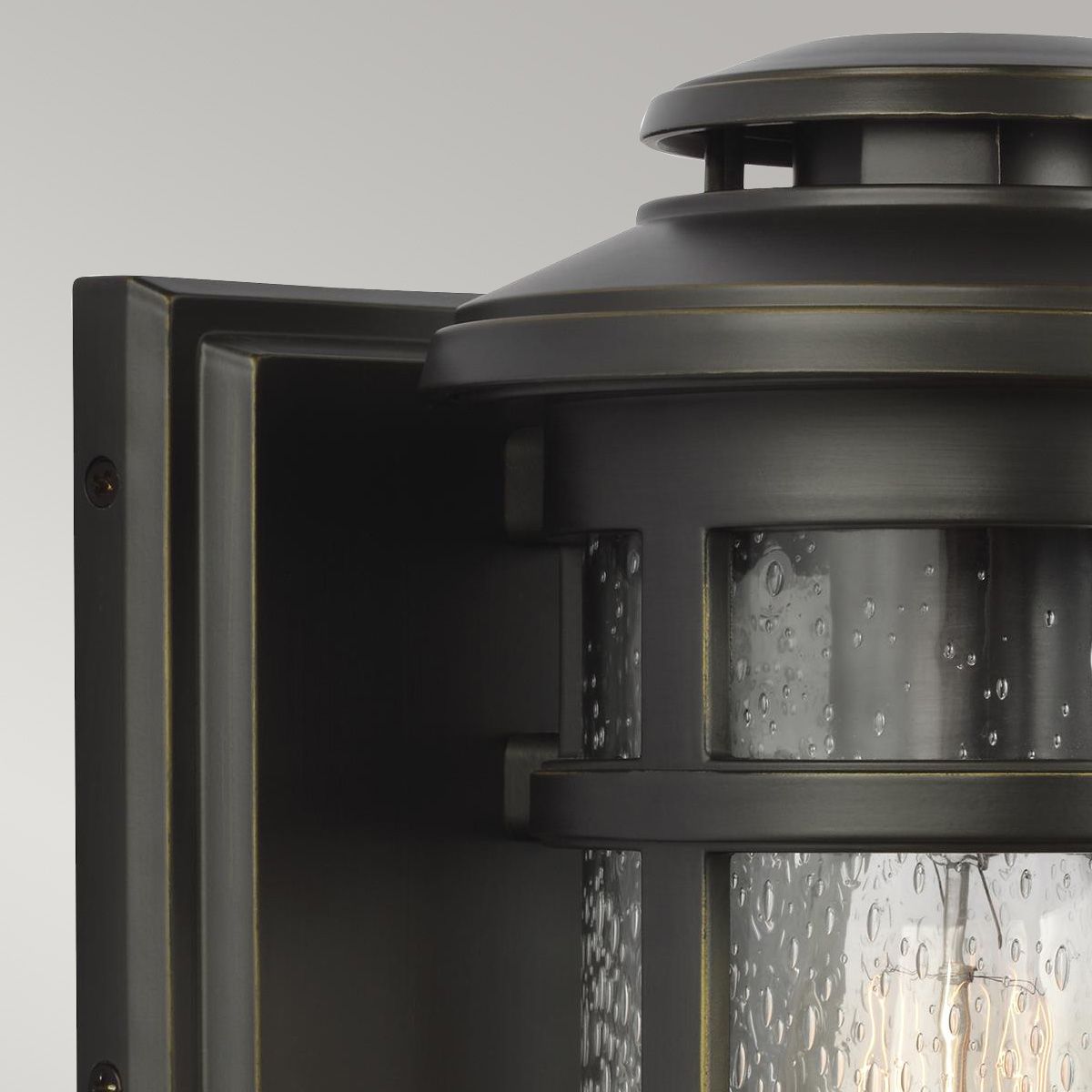 Newport Single Light Outdoor Wall Sconce - Antique Bronze Finish