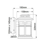 Newport Single Light Outdoor Wall Sconce - Antique Bronze Finish