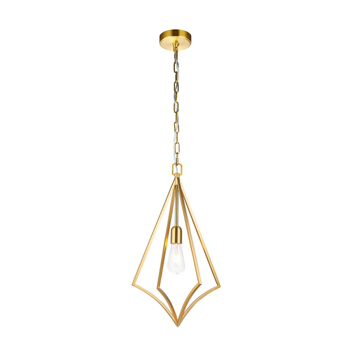 Nico Medium Pendant in Elegant Burnished Brass