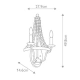 Driftwood Elegance: 2-Light Gothic Wall Sconce