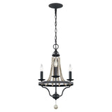 Nori 3 Light Transitional Chandelier with Driftwood Beads