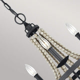 Nori 3 Light Transitional Chandelier with Driftwood Beads