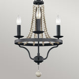 Nori 3 Light Transitional Chandelier with Driftwood Beads