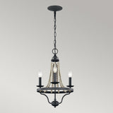 Nori 3 Light Transitional Chandelier with Driftwood Beads