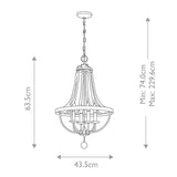 Driftwood Elegance 4-Light Chandelier