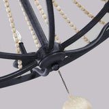 Modern Rustic 6-Light Chandelier in Driftwood and Zinc