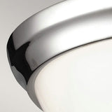 Contemporary Brushed Nickel Flush Mount with Opal Glass