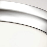 Contemporary Brushed Nickel Flush Mount with Opal Glass
