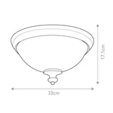 Contemporary Brushed Nickel Flush Mount with Opal Glass