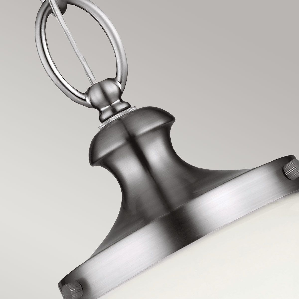 Elegant Parkman Polished Nickel and Frosted Glass Pendant Light