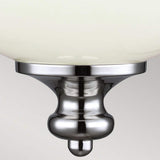 Polished Nickel & Frosted Pearl Glass Mini Pendant Light - Parkman Collection