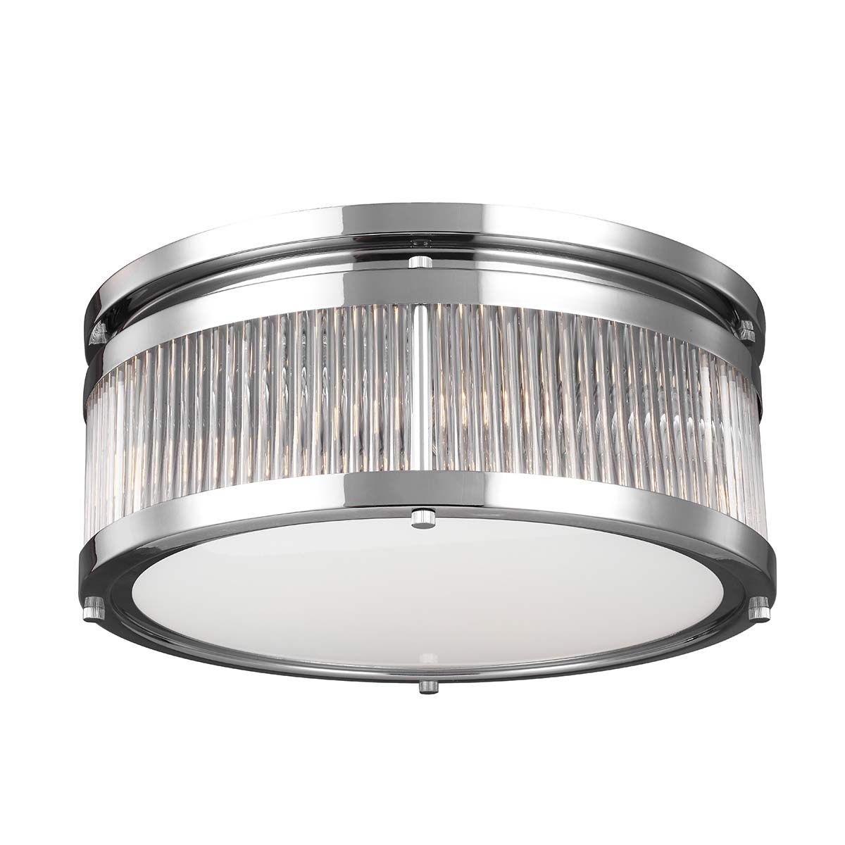 Paulson Elegance: Modern 3-Light Flush Mount in Polished Chrome